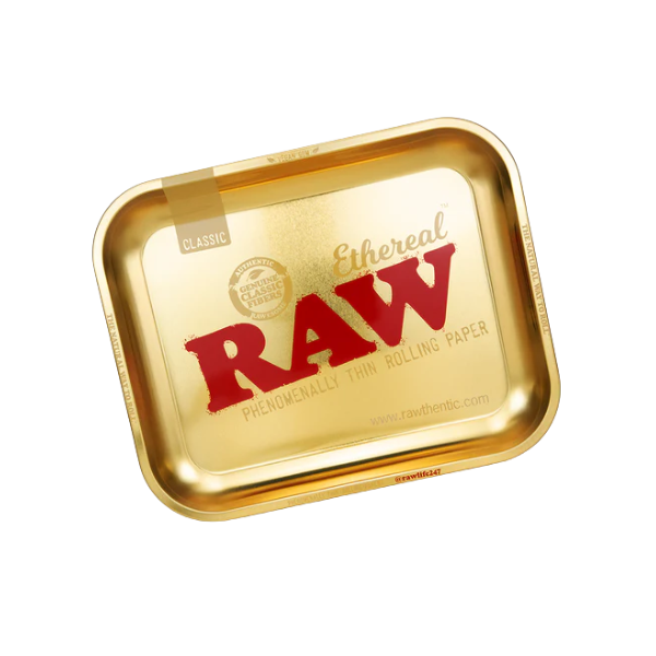 Raw Tin Rolling Tray / Medium / Ethereal Gold